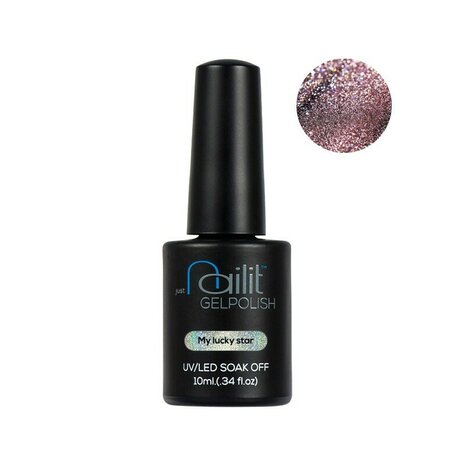 Nailit holografische topcoat: My lucky star (roze)