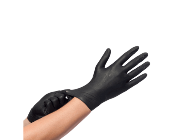   Handschoenen Nitrile zwart omdoos 10 doosjes à 100 stuks