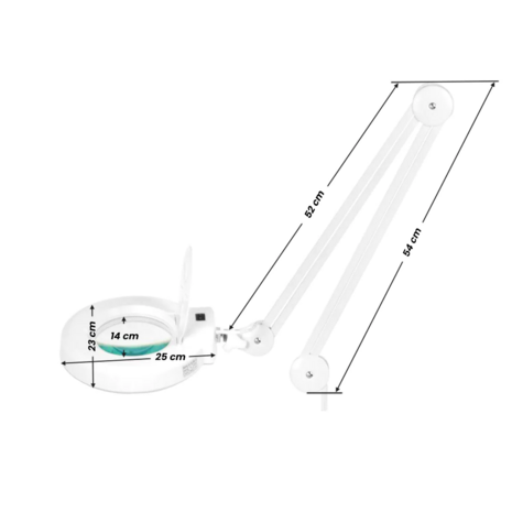 Loupelamp LED 5 diopter, inclusief statief