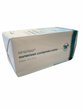 Klinion Gaas Compress nonwoven 10x10 8 laags 100 st.